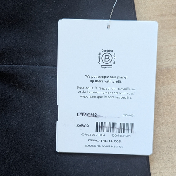 NWT! Athleta Girl Got Your Back Leotard in Black - Size L/12 - Picture 5 of 6